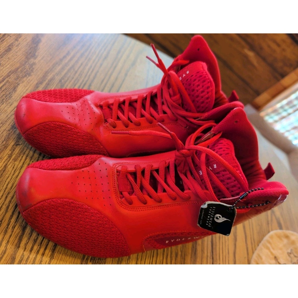 Ryderwear Carbon Fibre Weightlifting Shoes Red Men 10 Gym Body Building